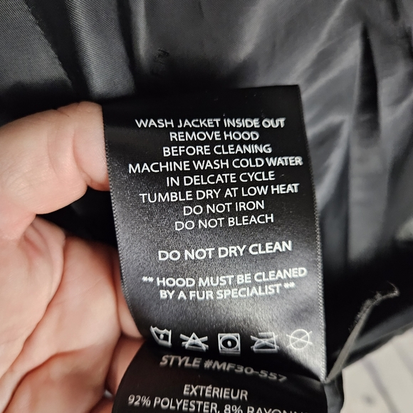 OXYGEN | leather & fur accent down/feather fill quilted jacket - Picture 11 of 13